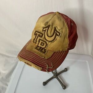 True Religion men’s hat adjustable distressed OSFA